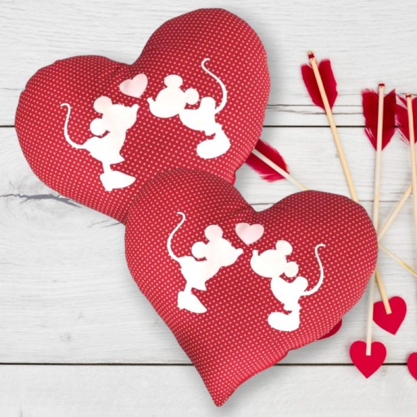 Μαξιλάρι Καρδιά Πουάν, Mickey-Minnie