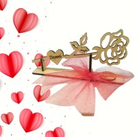 Ξύλινο Διακοσμητικό Τριαντάφυλλο