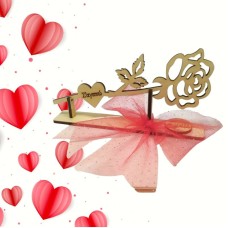 Ξύλινο Διακοσμητικό Τριαντάφυλλο