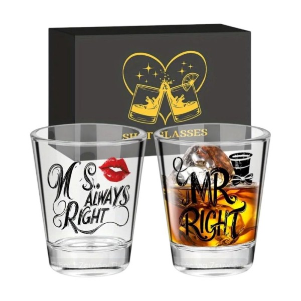 Σφηνοπότηρα Mr-Mrs