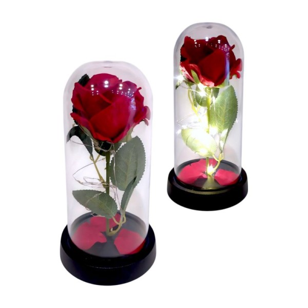 Διακοσμητικό Τριαντάφυλλο με LED Λαμπάκια Ψηλό