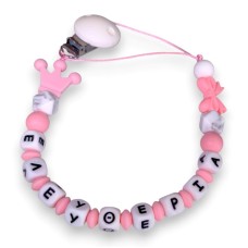 Κλιπ Πιπίλας με Όνομα, Κορώνα και Φιόγκος