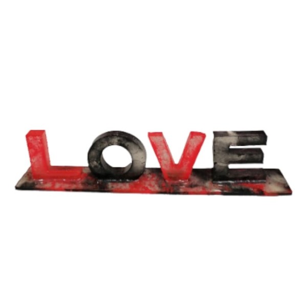 Διακοσμητικό από Υγρό Γυαλί LOVE