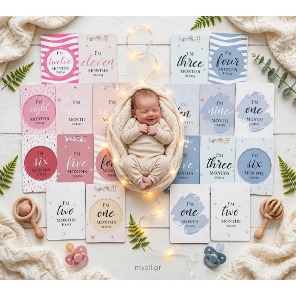 Αναμνηστικές Κάρτες Ανάπτυξης Μωρού, Baby Milestone Cards