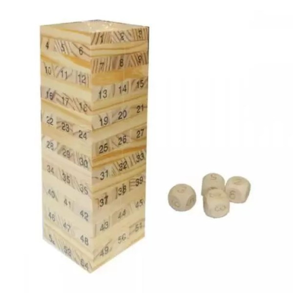 Επιτραπέζιο Παιχνίδι με Αριθμημένα Τουβλάκια και Ζάρια