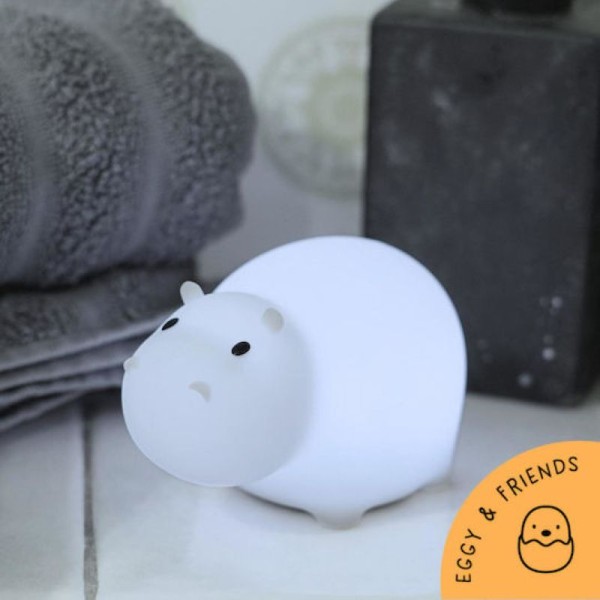 Mega Light Swimmy Hippo, Αδιάβροχο Φωτιστικό με Εναλλαγές Χρωμάτων