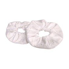 Scruncie Broderie XL White 