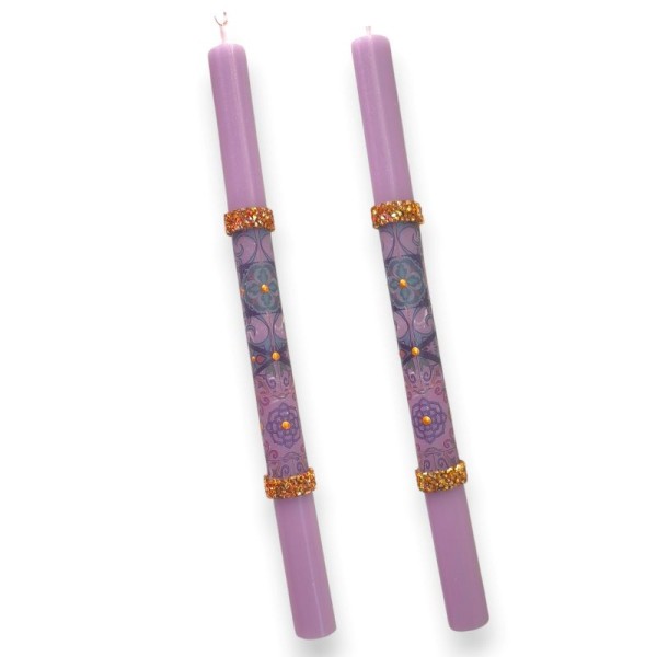 Λαμπάδα Gold Strass