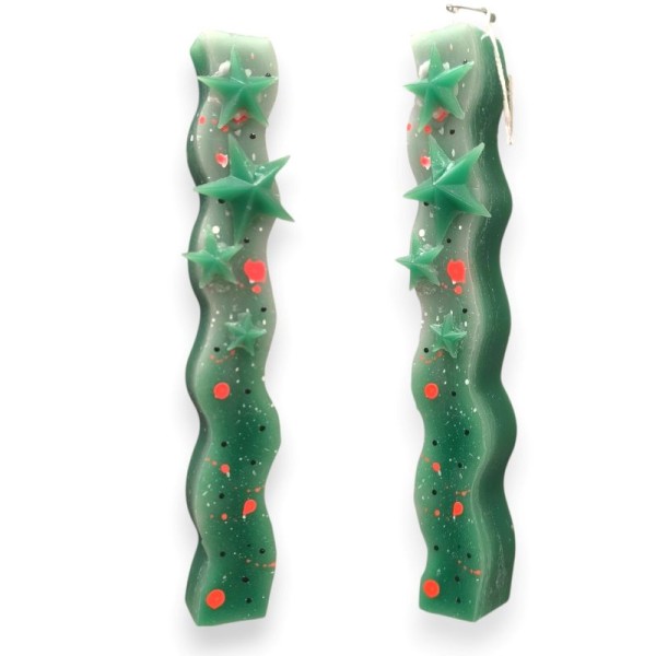 Λαμπάδα Κυματιστή με Αστέρια