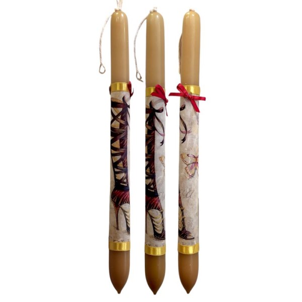 Πασχαλινή Λαμπάδα, Γυναικείο Πέδιλο με Κορδέλες