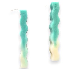 Κυματιστή Δίχρωμη Λαμπάδα 