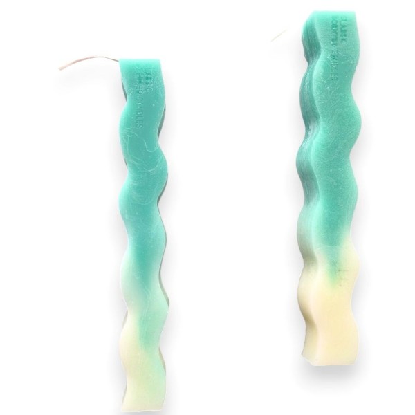 Κυματιστή Δίχρωμη Λαμπάδα 