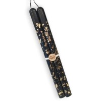 Λαμπάδες για Ζευγάρι με Φύλλα Χρυσού