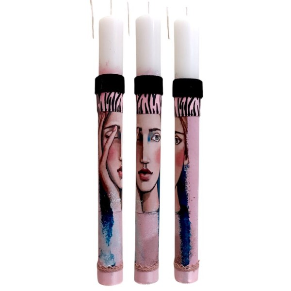 Πασχαλινή Λαμπάδα Κορίτσι Ροζ