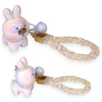 Μπρελόκ Λαγουδάκι Περλέ