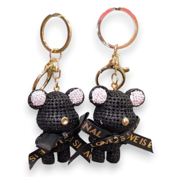 Μπρελόκ Αρκουδάκι Gold Nose - Strass