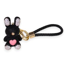 Μπρελόκ Λαγουδάκι με Strass