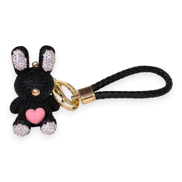 Μπρελόκ Λαγουδάκι με Strass