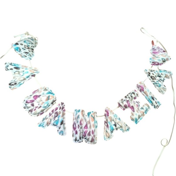 Υφασμάτινο Name Banner Feathers