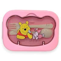 Φαγητοδοχείο Winnie με Κουτάλι και Πιρούνι
