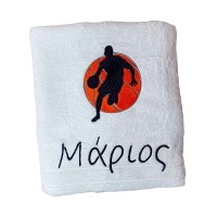 Πετσέτα με Κέντημα Basketball Player και Όνομ...