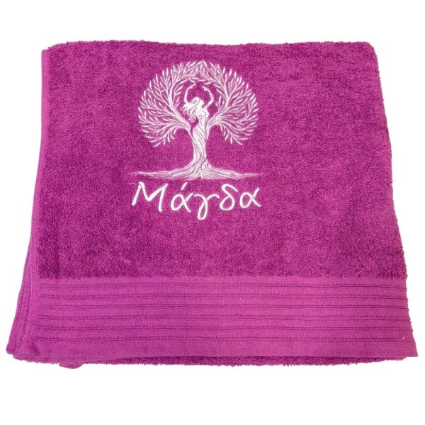 Πετσέτα με Κέντημα Oak Woman και Όνομα