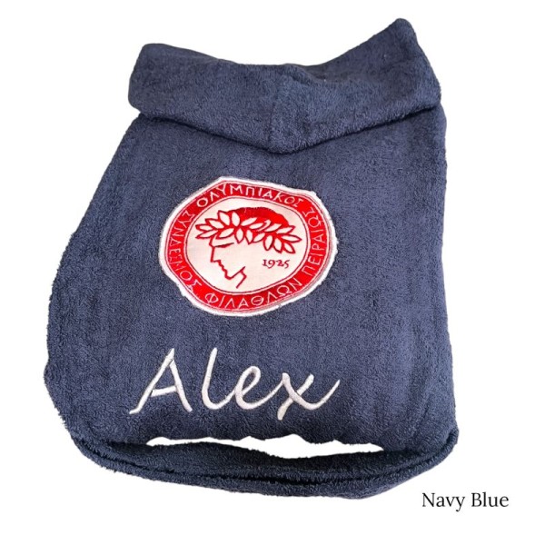 Παιδικό Μπουρνούζι με Κέντημα, Σήμα Ολυμπιακού και Όνομα