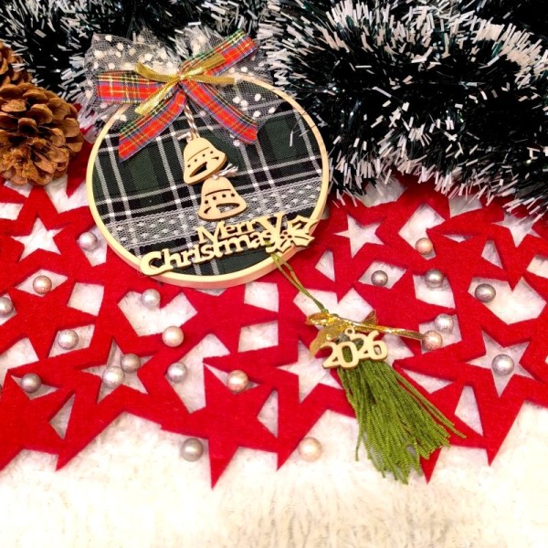 Κρεμαστό Γούρι σε Τελαράκι, Πράσινο Καρό