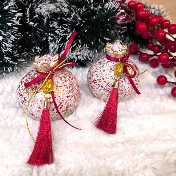 Γούρι Κεραμικό Ρόδι, Πιτσιλωτό