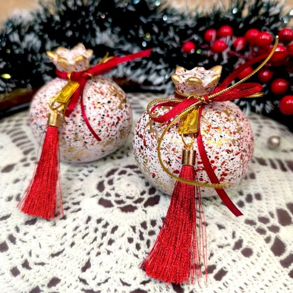 Γούρι Κεραμικό Ρόδι, Πιτσιλωτό