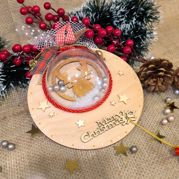 Κρεμαστό Γούρι Χιονόμπαλα, Gold Rudolf