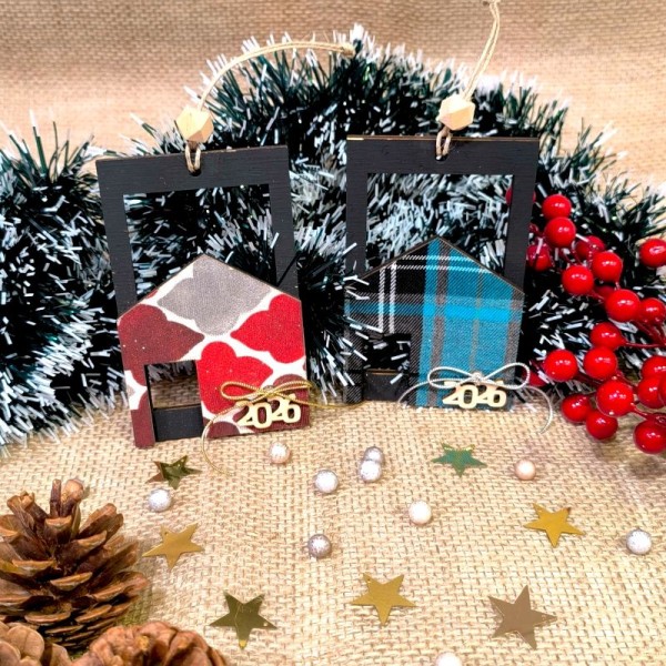 Κρεμαστό Γούρι Ξύλινο Σπιτάκι Κρεμαστό Γούρι Ξύλινο Σπιτάκι