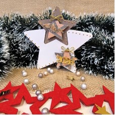 Επιτραπέζιο Γούρι Διπλό Αστέρι με Plexiglass 