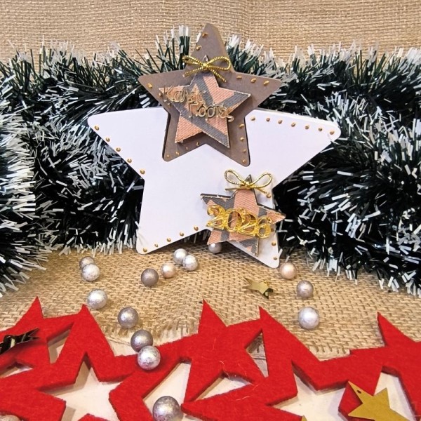 Επιτραπέζιο Γούρι Διπλό Αστέρι με Plexiglass 