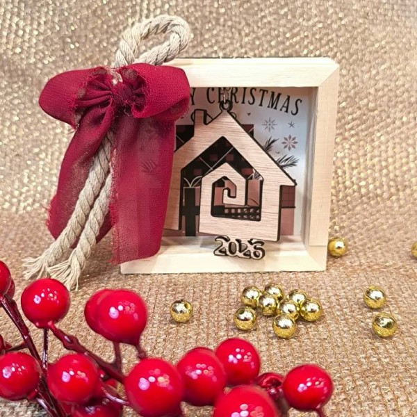 Γούρι Καδράκι με Σπιτάκι