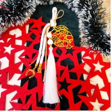 Κρεμαστό Γούρι Ρόδι Τριφύλλι Κρεμαστό Γούρι Ρόδι Τριφύλλι