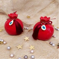 Κεραμικό Διακοσμητικό Ρόδι, Κόκκινο