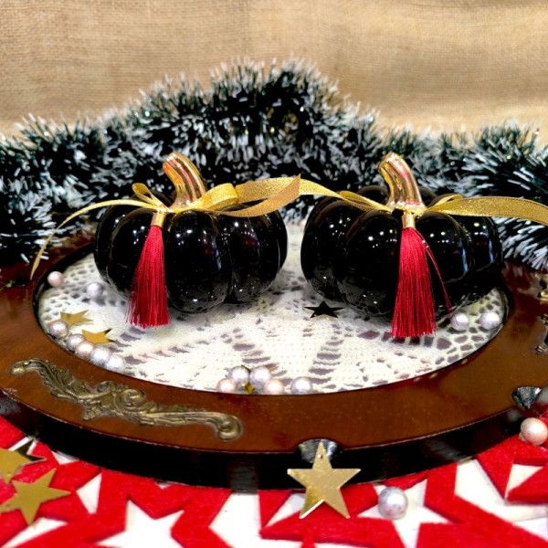 Κεραμική Κολοκύθα Μαύρη 