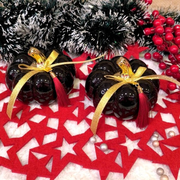 Κεραμική Κολοκύθα Μαύρη 