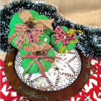 Χριστουγεννιάτικη Πλεκτή Κολοκύθα Πράσινη