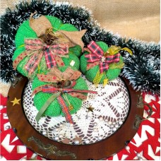 Χριστουγεννιάτικη Πλεκτή Κολοκύθα Πράσιν...