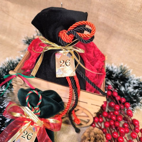 Γούρι Βελούδινο Πουγκί με Plexiglass Τραπουλόχαρτο