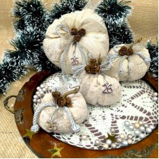 Κολοκύθα Γούρι, Μπεζ με Ασημί Λεπτομέρειες